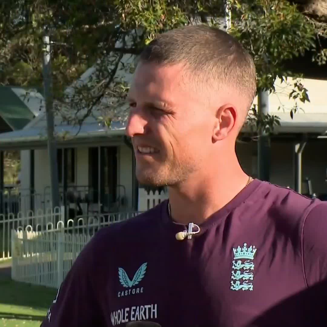 "Has he? You're the first person telling me" 😲 England's Brydon Carse was shocked to find out that Josh Hazlewood is out of the first Ashes Test.