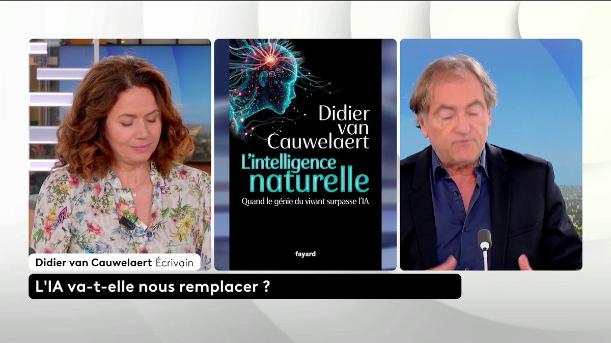 🔴 IA : "L’imagerie cérébrale le montre : certains cerveaux s’éteignent quand on laisse l’IA penser à leur place. On perd des connexions, on perd en mémoire. C’est une dérive cognitive", avertit Didier Van Cauwelaert, auteur de L'intelligence naturelle. #ToutEstPolitique #canal16