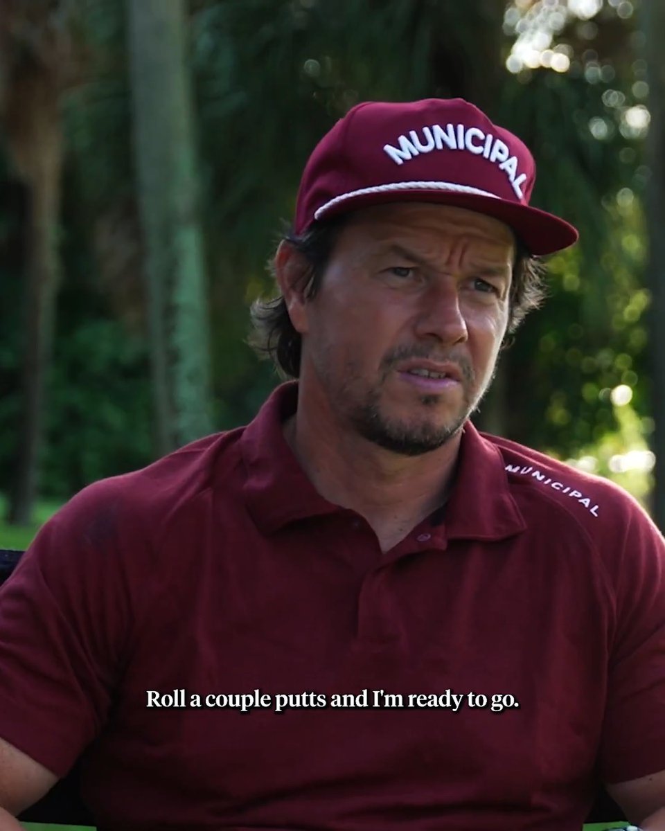 Mark Wahlberg claims to have played Riviera in an hour. 😳 How long do you think a round of golf should take?
