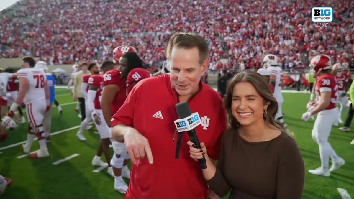 Q: What does it mean to be 11-0 for the first time in Indiana Football history? Cignetti: "That means we've won one more than we did last year when we were undefeated." 🤣