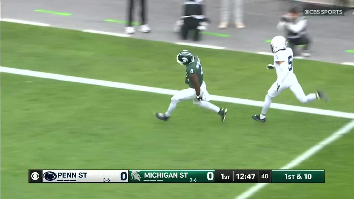 "IT'S A FOOT RACE ON THE OPENING SNAP — AND HE'S GONNA WIN IT" Michigan State Football scores on their first offensive snap 🔥