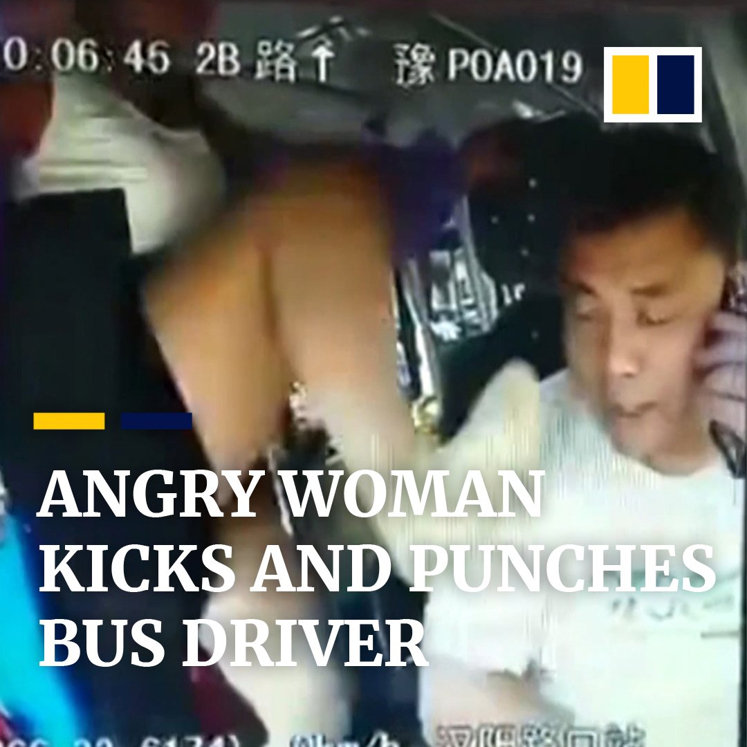 Poor bus driver having to put up with this crazy woman...