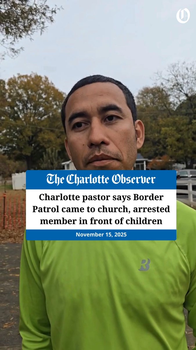 A Charlotte pastor said Border Patrol came into his church and made an arrest in front of children. They cried “a lot,” he said. “We are trying to clean the property. We didn’t know this is gonna happen.” #borderpatrol #charlotte #nc