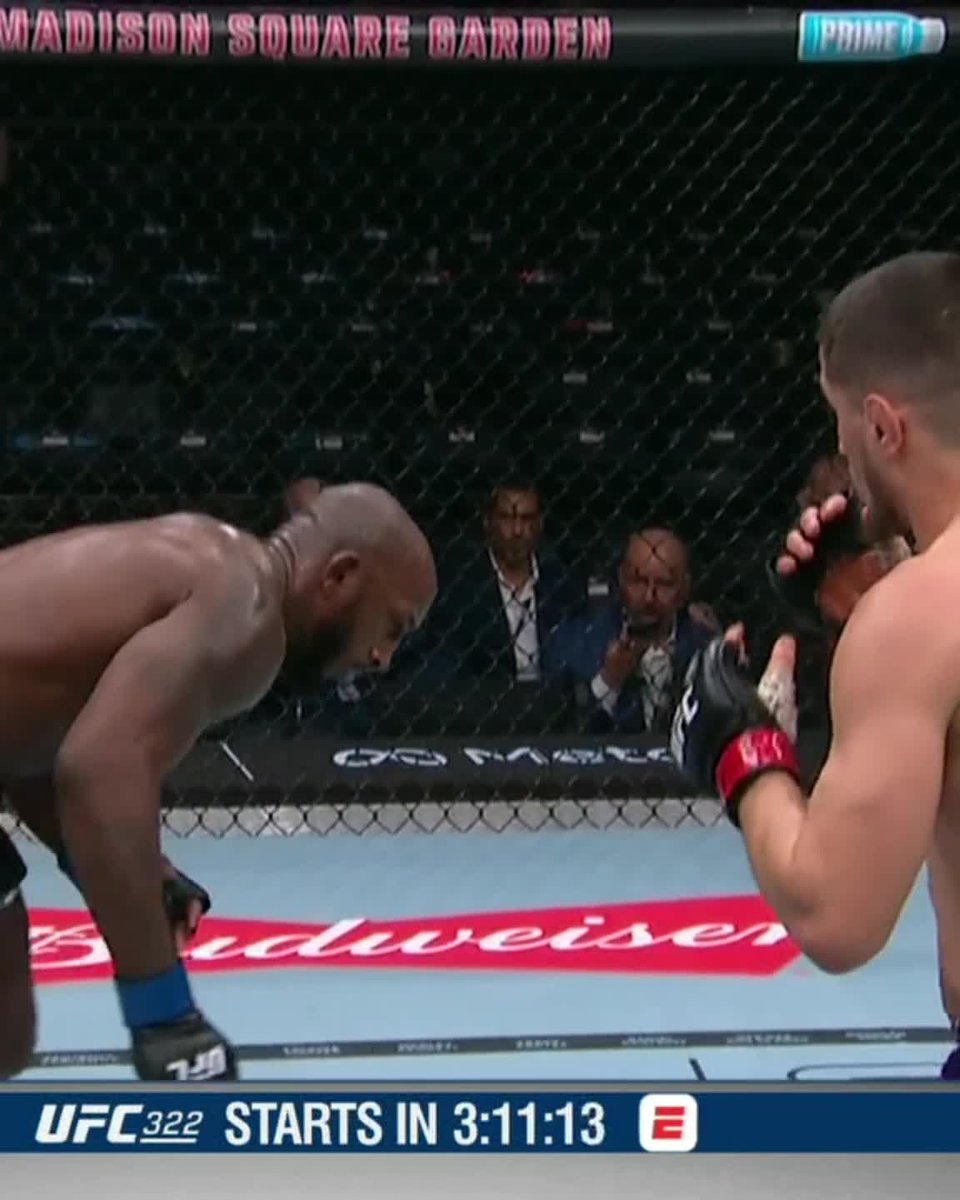 BAISANGUR SUSURKAEV WITH THE ONE-HITTER QUITTER 😱 Watch #UFC322 early prelims on FX, Disney+ and the ESPN App