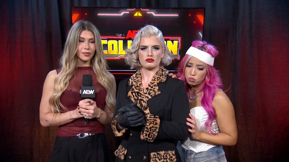 Still shaken from Blood and Guts, Mina Shirakawa♡白川未奈 is sidelined, and ‘Timeless’ Toni Storm has a message for the aggressors! Watch #AEWCollision LIVE on TNT &amp; HBO Max