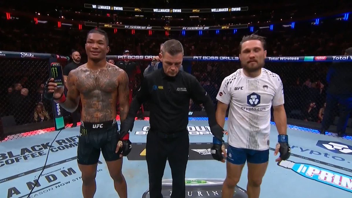 Ethyn Ewing with the BIG upset over Malcolm Wellmaker in his UFC debut 🔥 (30-27, 29-28 x2) #UFC322