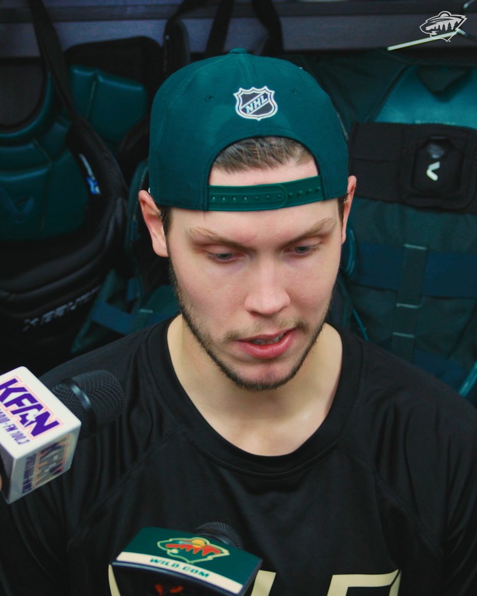 "It's so much more fun right now going to work than it was 12 months ago" 🗣️ Jesper Wallstedt on his performance so far this season #mnwild