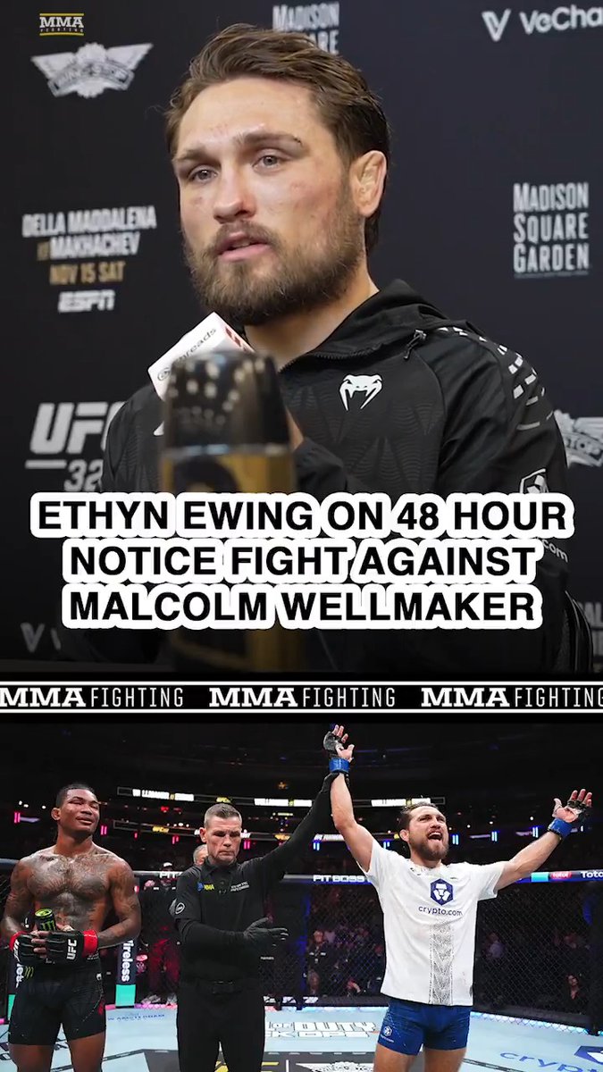 Ethyn Ewing details the wild 48 hours ahead of his last-minute fight against Macolm Wellmaker at #UFC322: "I jammed straight to LAX, flew out [to New York] at 11pm, sat in traffic, got to the hotel at 8am, and jumped on the scale."