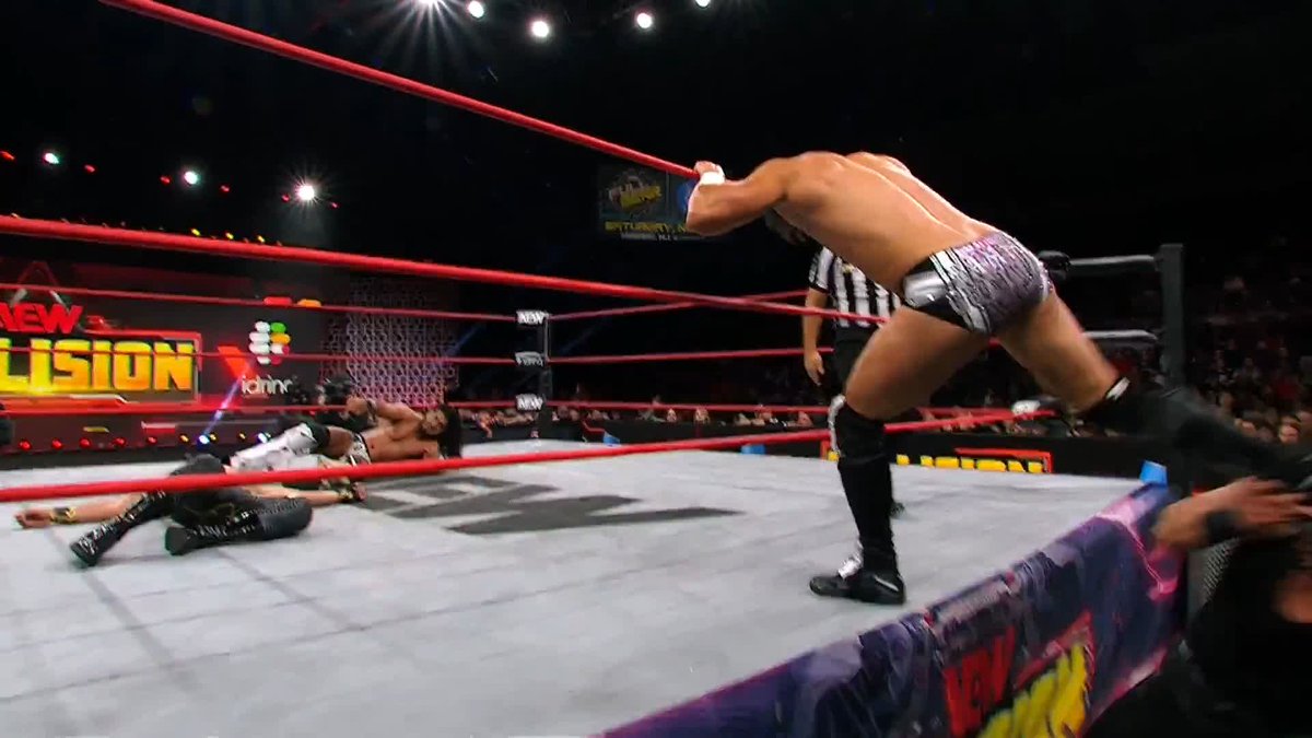 It's chaos in our All Star 8-Man Tag Main Event! Watch #AEWCollision LIVE on TNT &amp; HBO Max