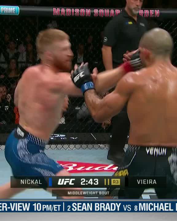 BO NICKAL JUST DELIVERED AN UNREAL HEAD KICK KO 😱 #UFC322 main card begins soon. Stream on the ESPN App ➡️