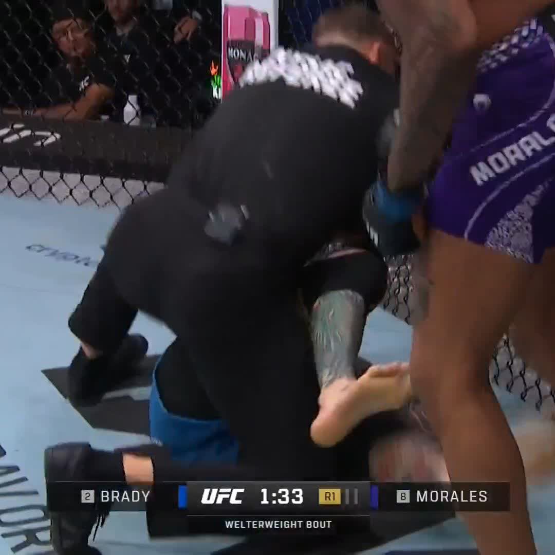8位 モラレスが2位 ブレイディに1RKO勝ち! #UFC322