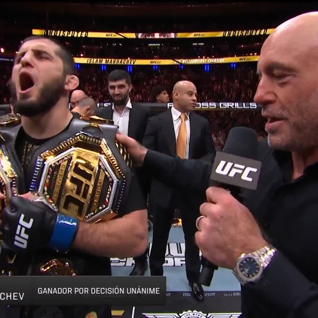 Islam Makhachev siempre soñó con ser doble campeón. Hoy entró en la lista selecta de los que ya lo han hecho 🏆🏆 #VeChain #UFC322