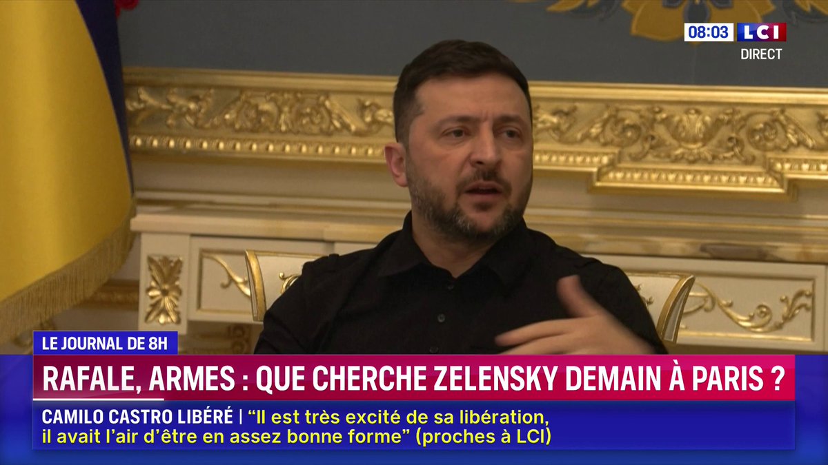 🪖 Rafales, armes... Que pourra obtenir Volodymyr Zelensky de sa visite à Paris demain ? ▶️ Le président ukrainien se montre très confiant à la veille de sa rencontre avec Emmanuel Macron