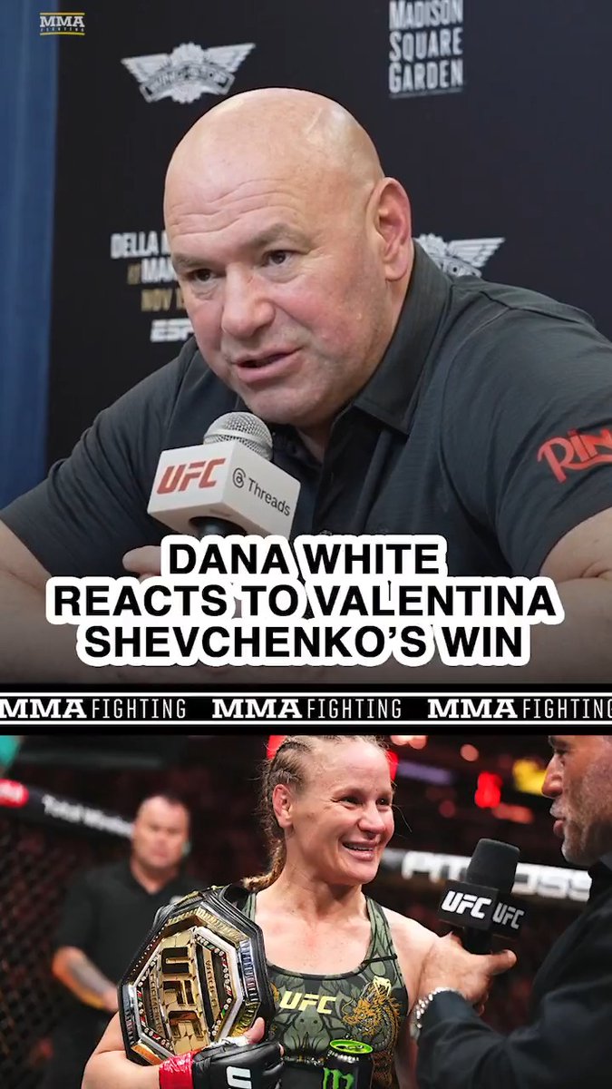 Dana White gives his immediate reaction to Valentina Shevchenko's dominant win over Zhang Weili at #UFC322: "I thought Weili would be much stronger and do better in that fight than she did."