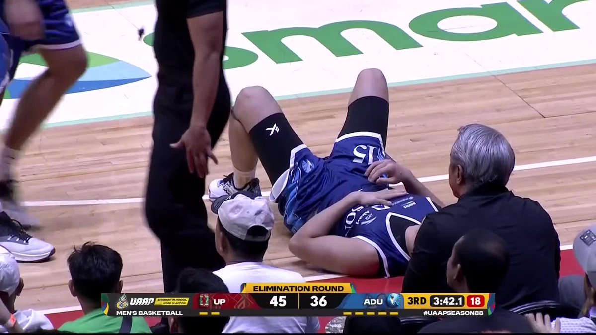 A heated sequence between UP's Harold Alarcon and Adamson's Ray Allen Torres leads to an unsportsmanlike foul call on Alarcon during the third quarter of their second-round battle in the UAAP Season 88 men’s basketball tournament. #UAAPSeason88 #LegendsStartHere