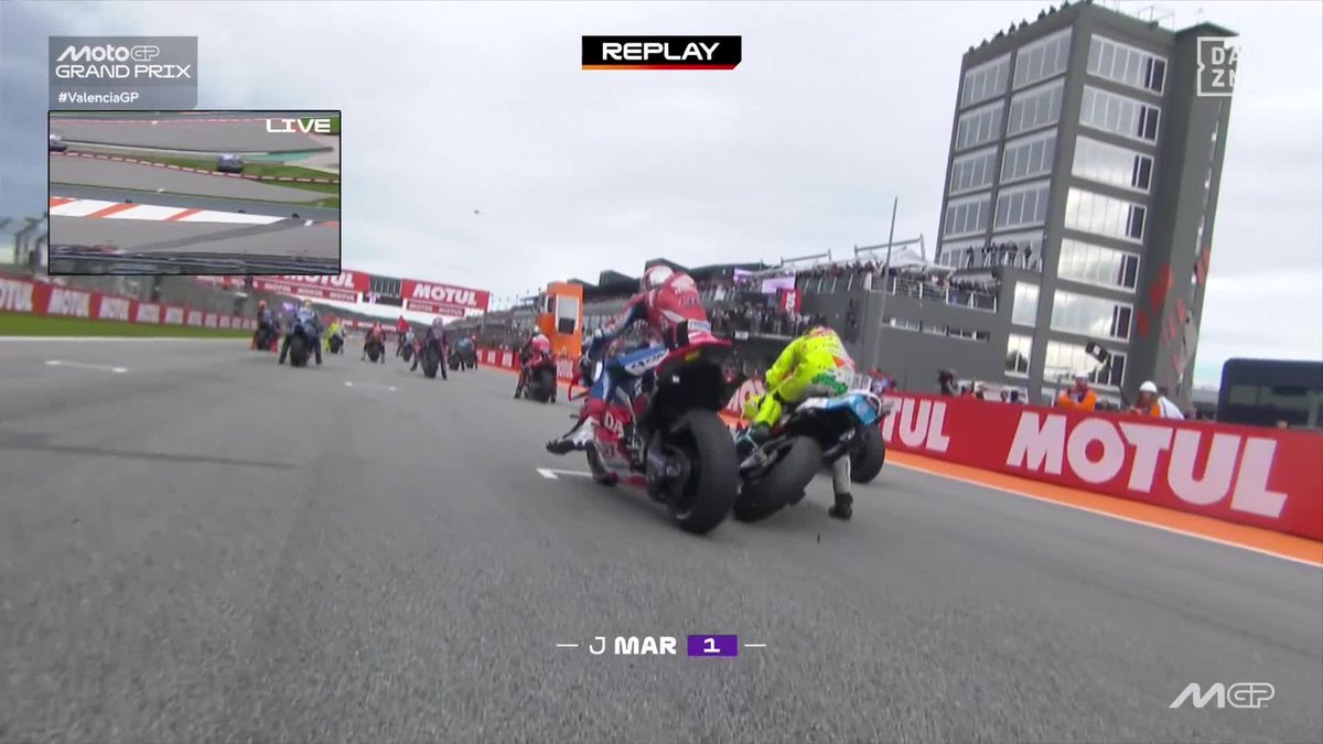 Así ha sido el accidente de Morbidelli en la parrilla de salida 🤯😱 Disfruta del Plan Motor de DAZN por 9,99€ al mes 🔗 #ValenciaGP 🇪🇸 #MotoGP 🏁