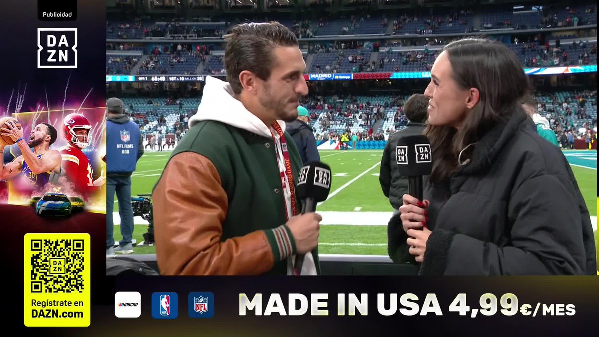 🗣️ @koke6, encantado con tener la NFL tan cerca "Soy un apasionado. Es un día histórico para Madrid y para España" #NFLenDAZN 🏈