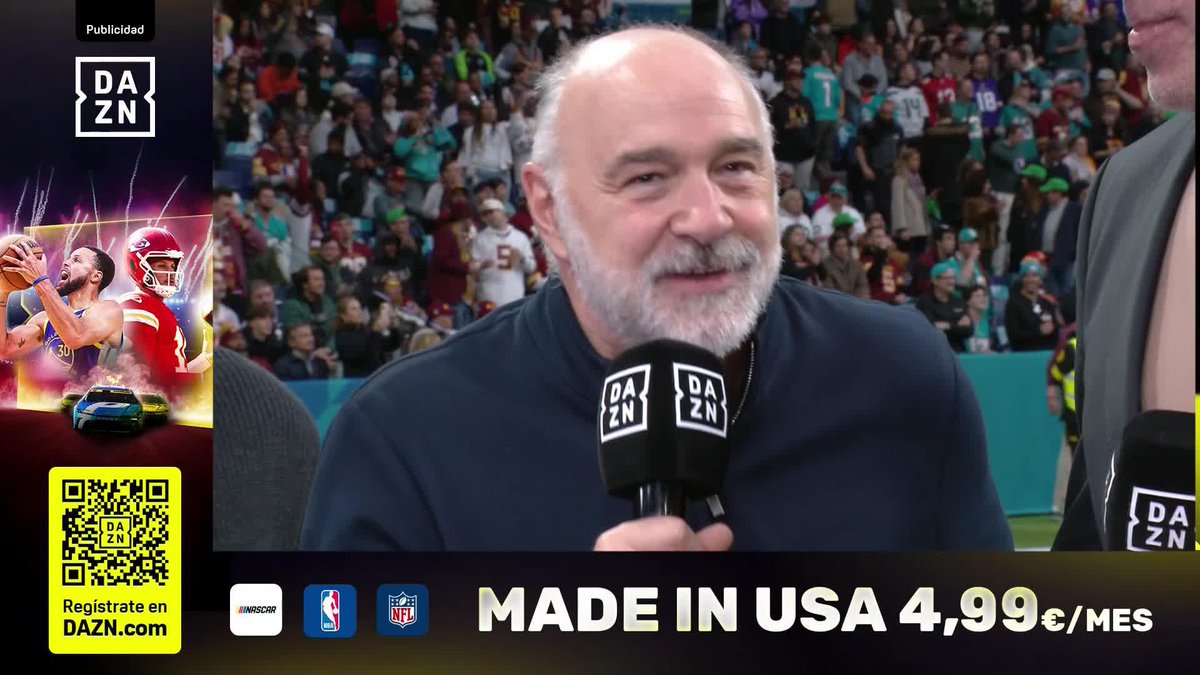 El show de Joe Arlauckas y Pablo Laso en DAZN antes del Dolphins vs Comanders 😂 #NFLenDAZN 🏈