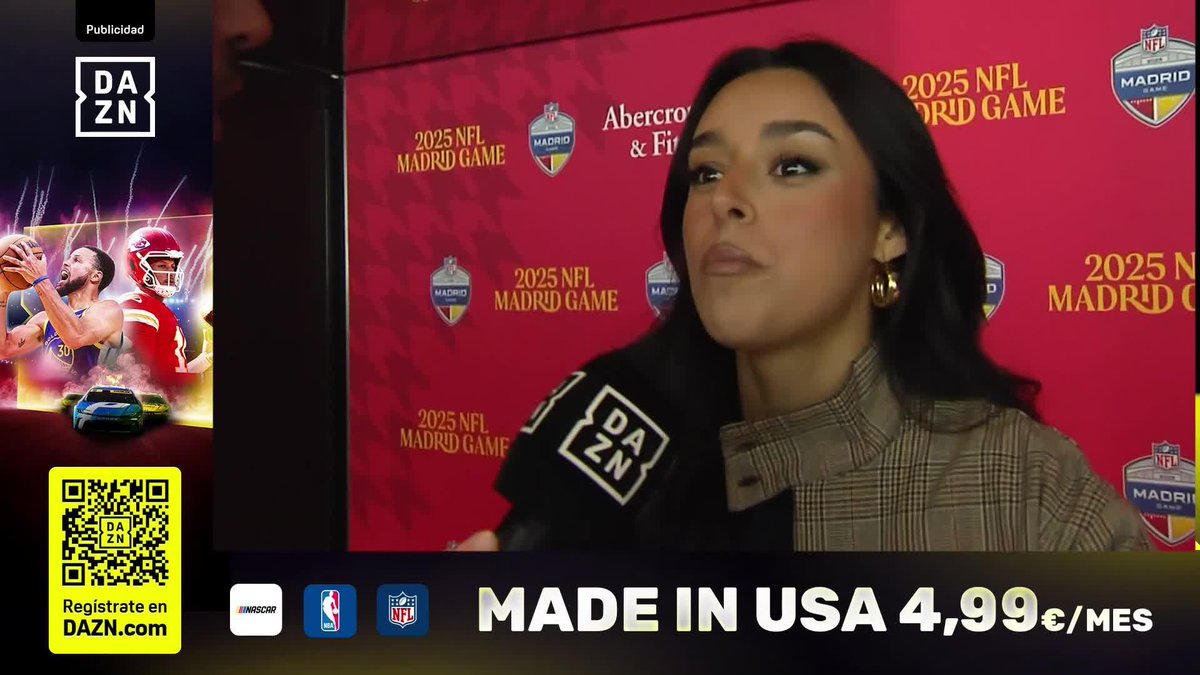 Marta Díaz tampoco se pierde la histórica cita de la NFL en Madrid "Es la primera vez que lo veo. Tengo muchas ganas" 🙌🏻 #NFLenDAZN 🏈