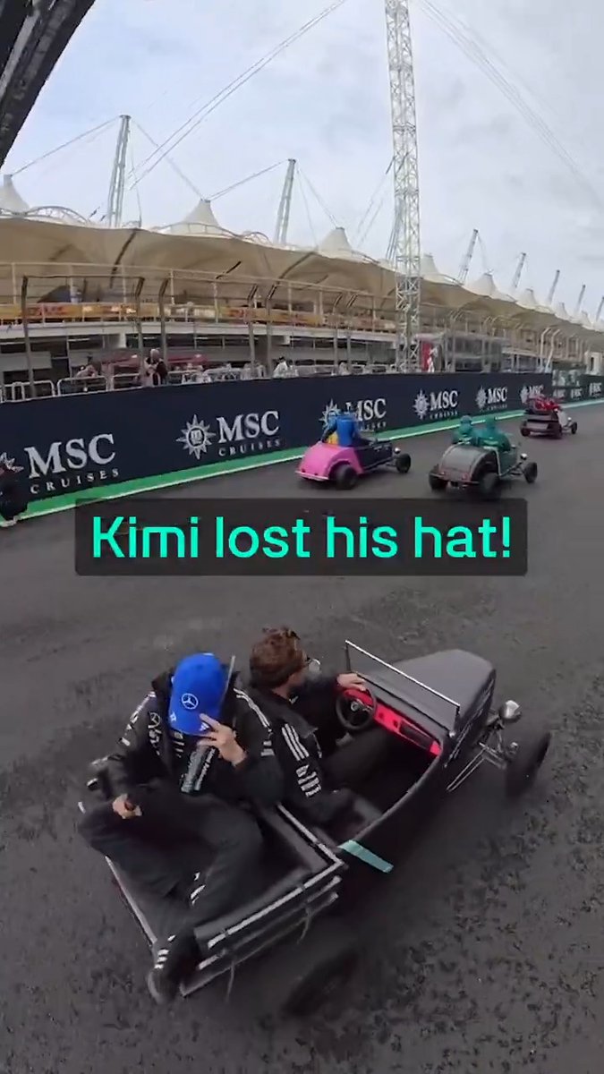Kimi when he's lost his cap: 😱 Kimi when he is reunited with his cap: 🥰