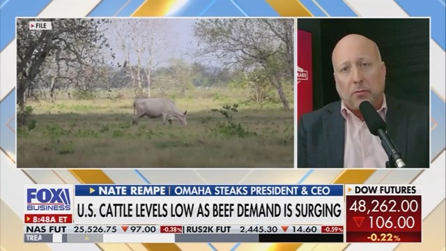 Steak prices are up significantly up across the board. Filet up 56% since last November. Omaha Steaks CEO: We are headed for $10 a pound ground beef in the grocery store. I don't think we will see prices come down in any meaningful way until sometime in 2027