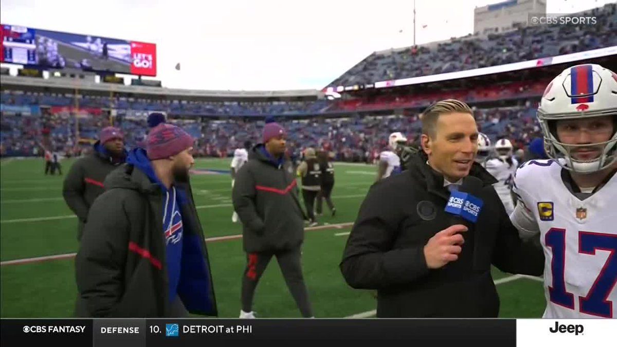 Josh Allen took a moment pregame to link up with our Evan Washburn.