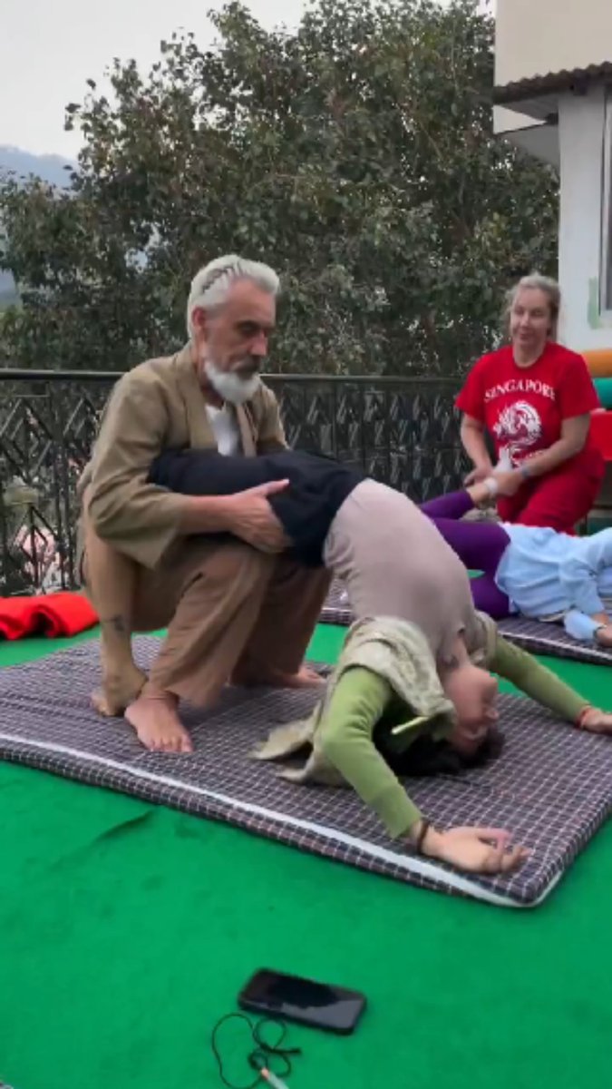 She couldn't do this exercise with her husband at home?