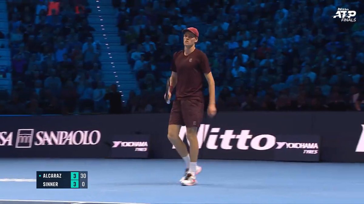 When Jannik Sinner hits it, it STAYS HIT 😤 #NittoATPFinals