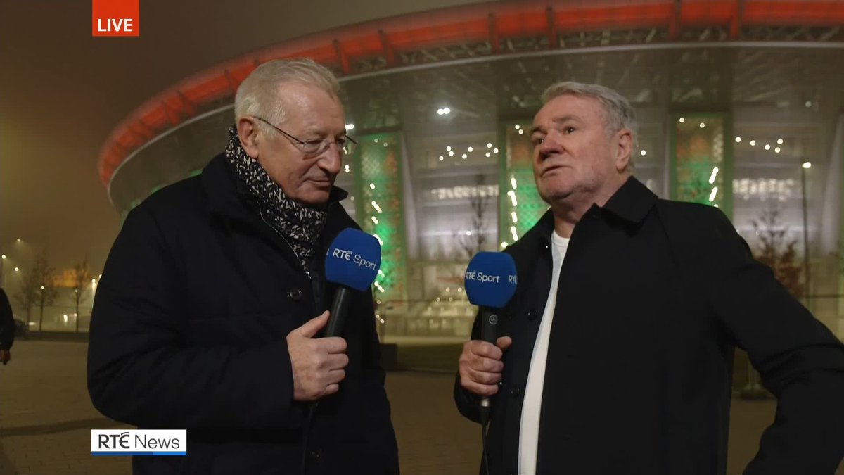 'D'you know what I don't care what happens, I'm just delighted we got through today' - Ray Houghton joins Tony O'Donoghue outside the Puskas Arena to reflect on Ireland's extraordinary comeback victory over Hungary #rtesoccer