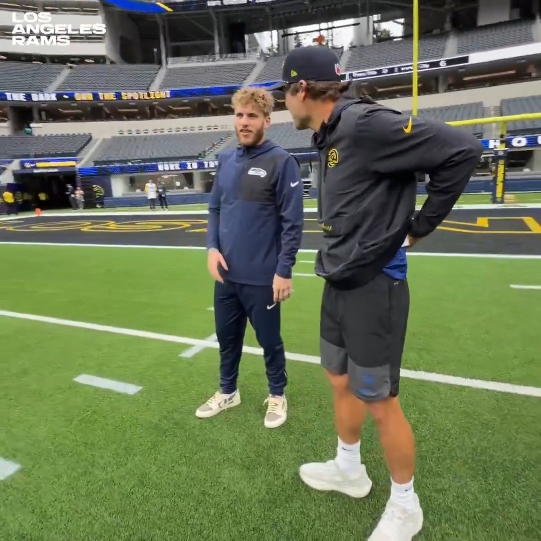 A familiar face back in the building. Welcome back, Cooper Kupp. 🤝