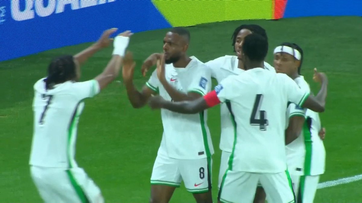 Frank Onyeka scores in the opening minutes for Nigeria 🇳🇬