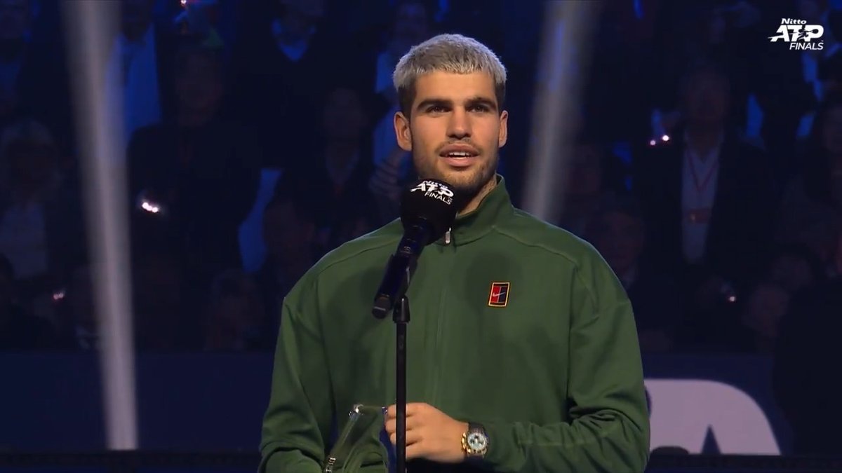 Turin ❤️ Carlos Carlos Alcaraz receives a tremendous ovation before praising his great rival and friend Sinner 👏 #NittoATPFinals