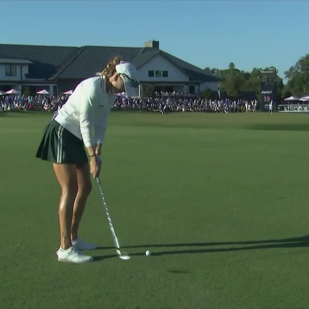 The Goose is loose! 🪿 Nataliya Guseva holes it on 18