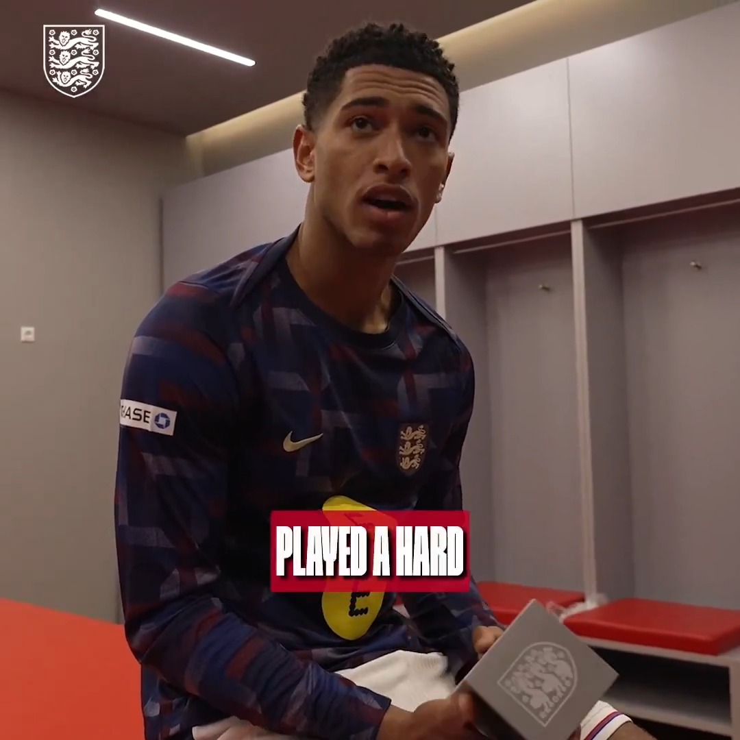 "An important win." 💪 Hear from Player of the Match Jude Bellingham on tonight's victory in Tirana…