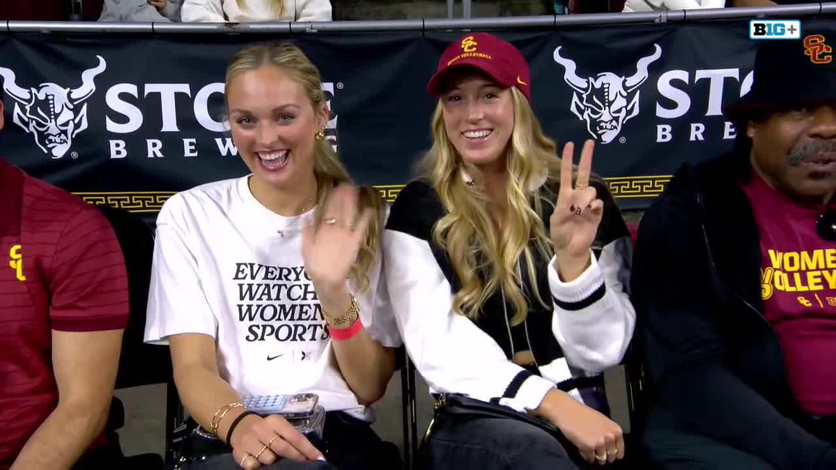Hey, we know her 🤩 Ally Batenhorst is enjoying watching her two former B1G teams battle for a win. Subscribe/watch on B1G+
