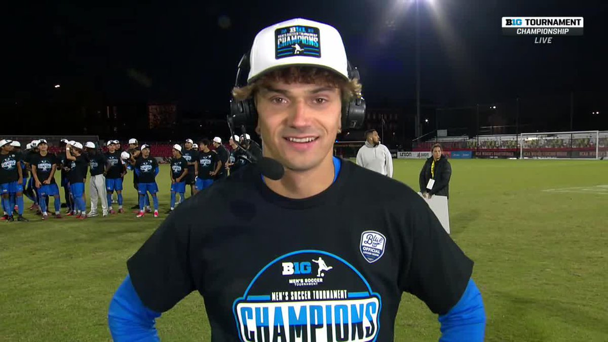 "To represent these four letters is a dream." 💙💛 UCLA Men's Soccer's Sergi Solans Ormo talked with BTN after winning the Big Ten Conference Tournament.