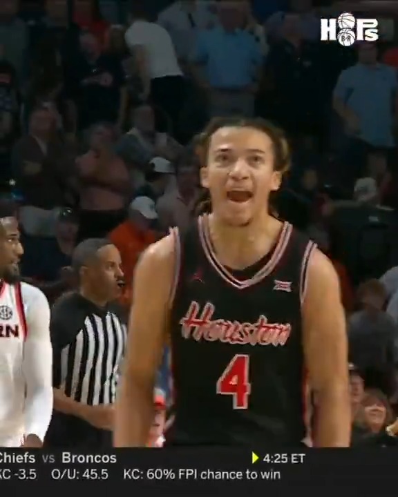 Houston freshman guard Kingston Flemings against Aburn: 22 PTS | 8-13 FG | 7 AST | 5 REB