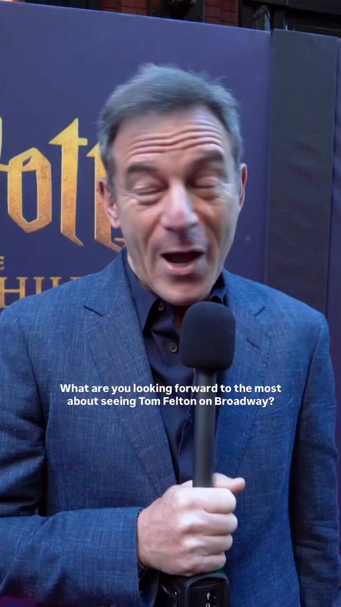 Jason Isaacs is here to see Tom Felton play Draco Malfoy on Broadway during the Gala Performance tonight! 🐍