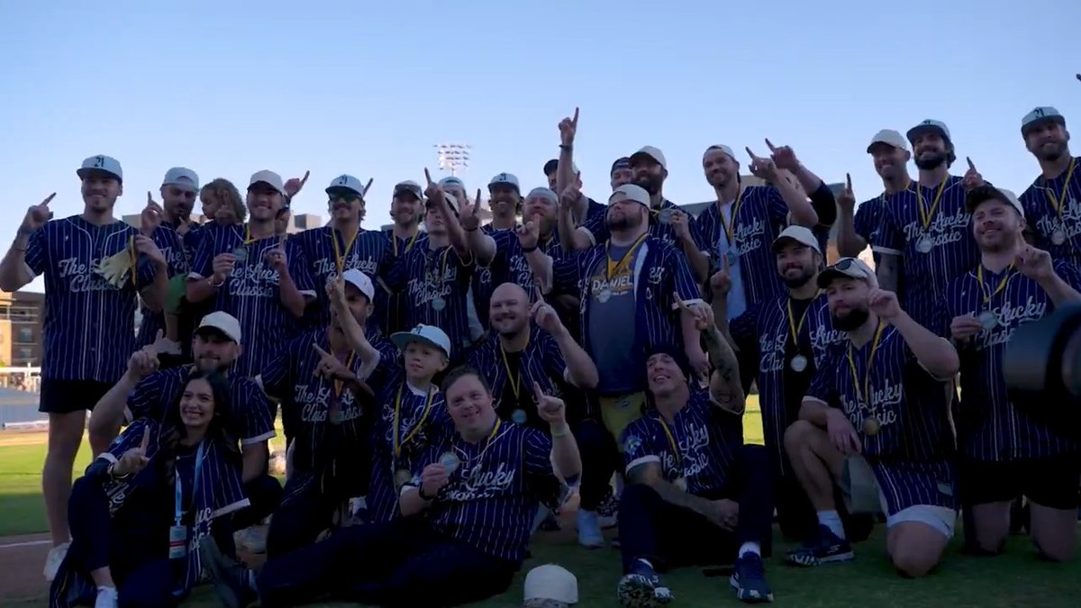 .Adam Doleac with the walk-off to win The Lucky Classic for Team Burger!