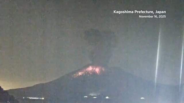 Japan's Sakurajima volcano erupted near Kagoshima spewing a massive ash plume that disrupted air travel and marked the first eruption of this height in over a year