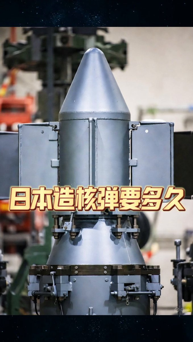 🚨日本首相 #高市早苗 正考虑修改「非核三原则」 💥文贵：日本72小时可造出5枚核弹