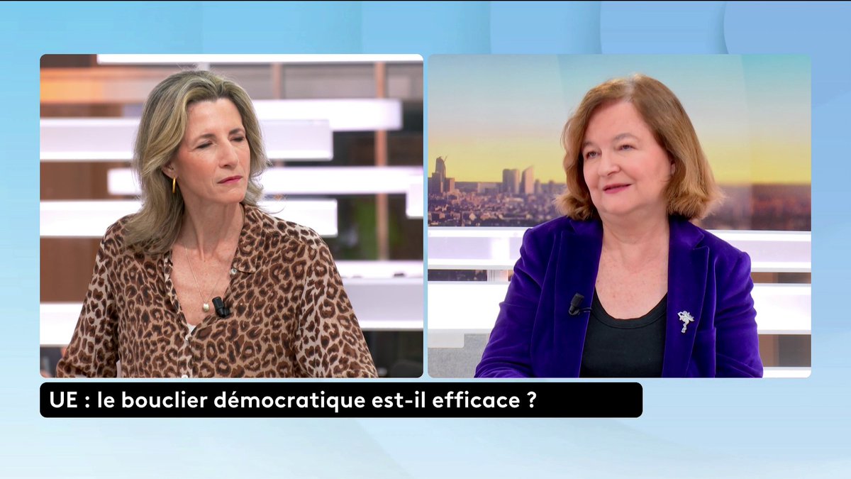 🔴 "Je suis très inquiète de ce que je vois en France, il y a une "trumpisation" du débat public..." 🗣 Nathalie Loiseau, eurodéputée Renew, secrétaire nationale du parti Horizons. #canal16