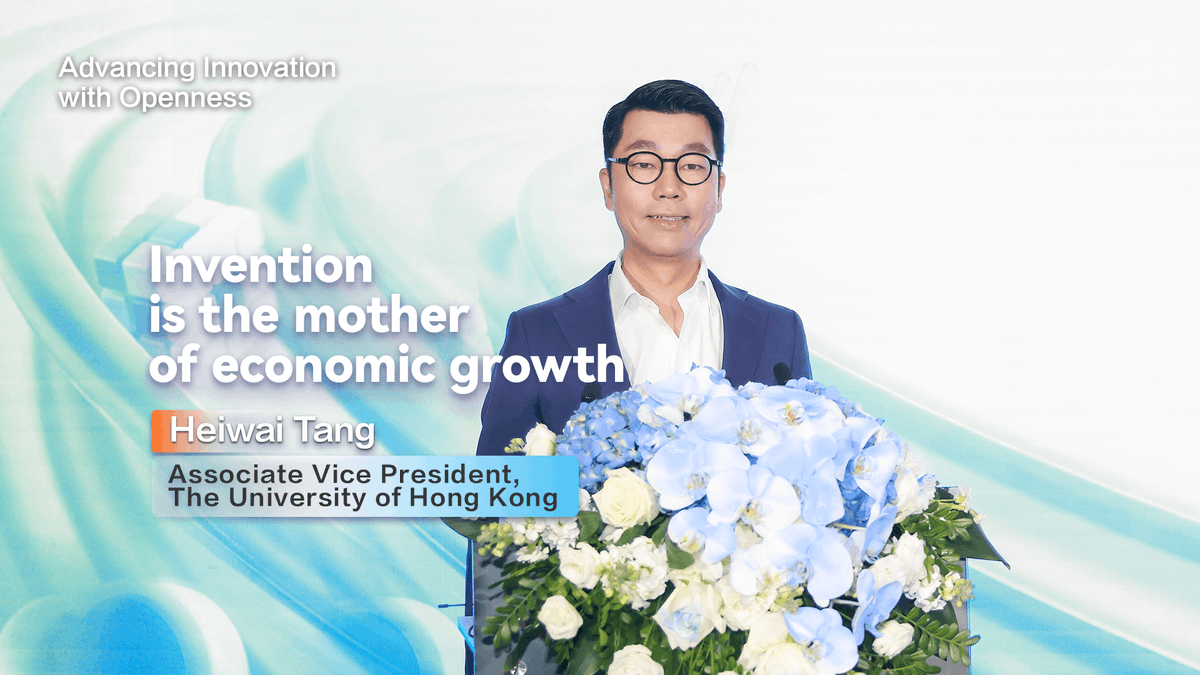 At the Huawei Innovation &amp; Intellectual Property Forum 2025 in Beijing, Heiwai Tang, Associate Vice President at HKU, says invention drives prosperity and the emergence of great companies like Huawei turn ideas into global products through scale, engineering and market vision.