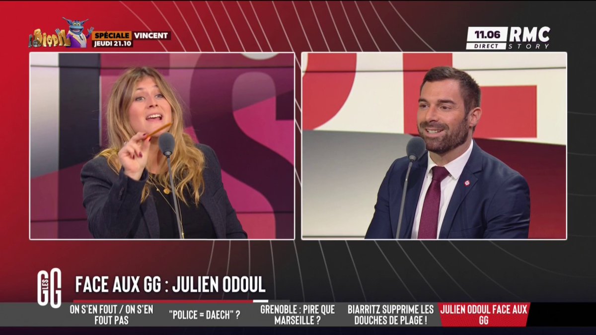 🗣️ Flora Ghebali : "Vous insultez les victimes le jour du 13 novembre ! Vous êtes le reflet de l'extrême droite crasse que vous essayez de cacher. C'est dégueulasse." 🗣️ Julien ODOUL : "Je respecte toutes les victimes. Je déplore l'instrumentalisation politique." #GGRMC