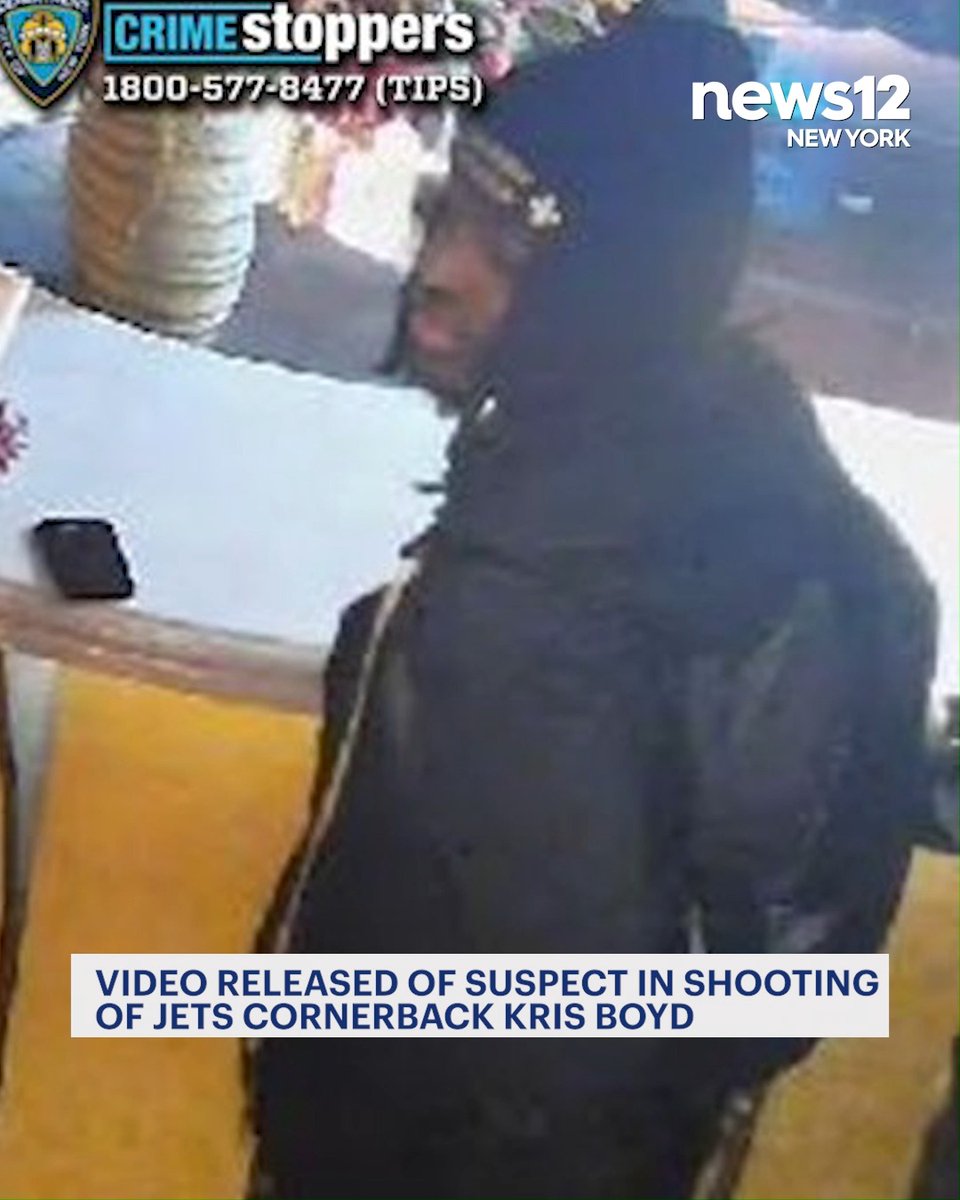 SUSPECT WANTED: The NYPD have released new surveillance video showing the person they believe shot New York Jets cornerback Kris Boyd in Midtown. -