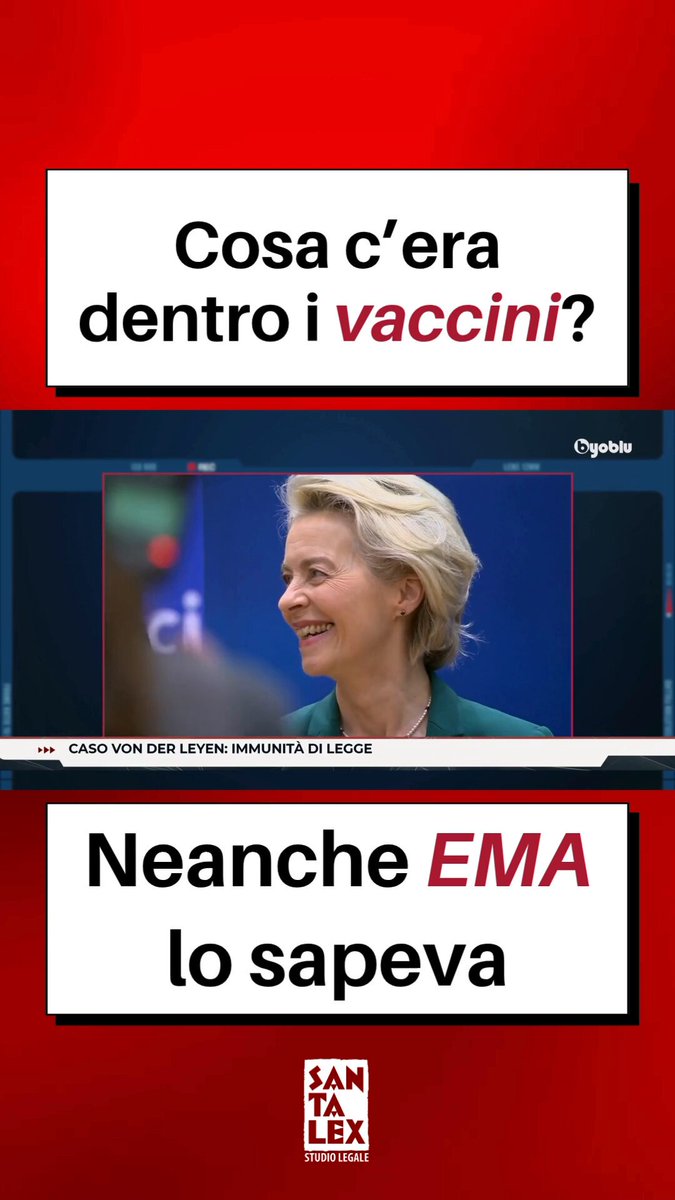 Per anni ci è stato ripetuto che “tutto era trasparente”, che “i contratti erano pubblici”, che “i controlli erano rigorosi”. La realtà, oggi, racconta altro. Le componenti dei sieri somministrati a milioni di cittadini — compresi i bambini — non sono mai state realmente verificate da chi avrebbe dovuto farlo: l’EMA. Mentre in famiglia ci si preoccupa persino del contenuto dell’acqua minerale, al momento delle inoculazioni è stato chiesto alle persone di fidarsi alla cieca. E chi somministrava quei prodotti, spesso, non sapeva nemmeno cosa contenessero davvero. L’ente europeo preposto ai controlli non ha effettuato analisi autonome, non ha verificato le componenti, non ha controllato i dati: si è limitato ad accettare come “verità” ciò che dichiaravano le case farmaceutiche. Una delega totale, senza trasparenza, senza rigore, senza tutela per i cittadini. Oggi tutto questo non può più essere ignorato. La domanda è semplice: com’è stato possibile? E soprattutto: chi se ne assumerà la responsabilità? #verità #pandemia #vaccino #malattia #covid #ema #sarscov2