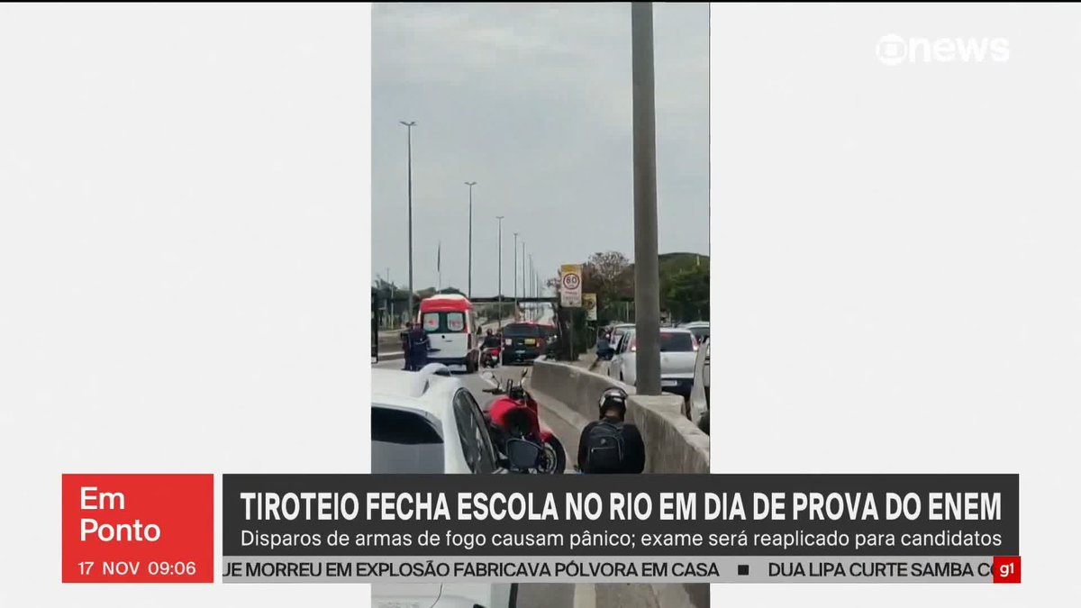Estudantes não puderam fazer o Enem neste domingo (16) numa escola em Acari, na Zona Norte do Rio, por causa de um tiroteio que interditou a Avenida Brasil. #GloboNewsEmPonto ➡Assista à #GloboNews: