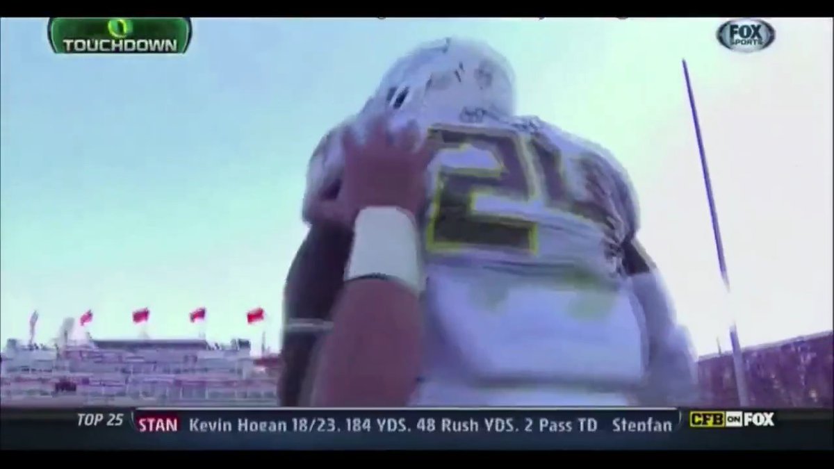 "I own this City." Sets rushing yard record agains USC.