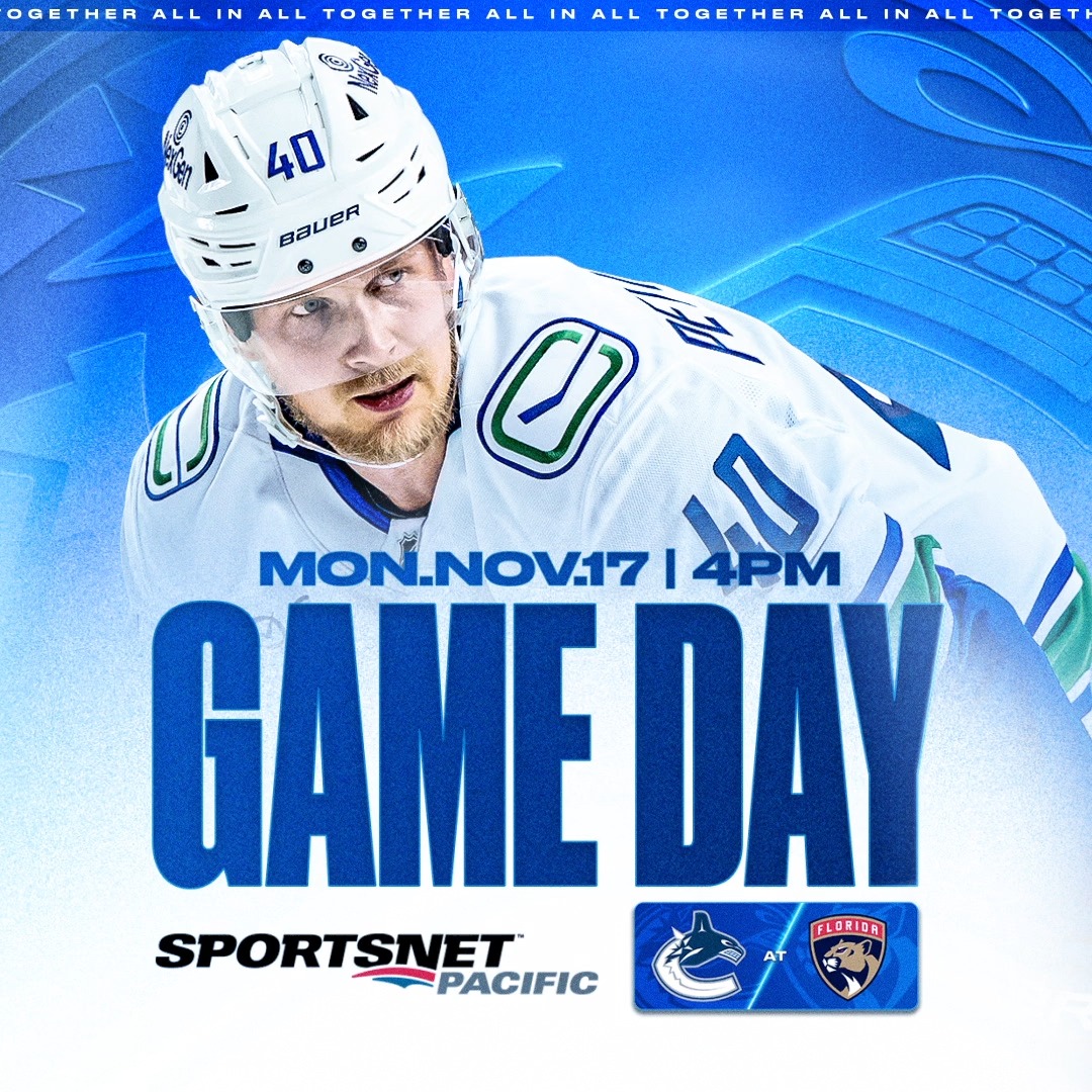 Showdown in Sunrise! ☀️ 🆚 Florida Panthers ⏰ 4:00 PM PT 📍 Sunrise, FL 📺 Sportsnet Pacific 📻 Sportsnet 650 GAME NOTES |