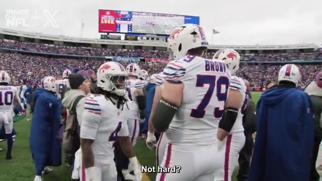Spencer Brown, football guy. Inside the NFL Week 12 Mic'd Up on X